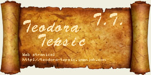 Teodora Tepšić vizit kartica